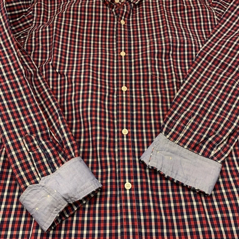 Banana Republic Mens Plaid Long Sleeve Shirt (XL) - Picture 4 of 8